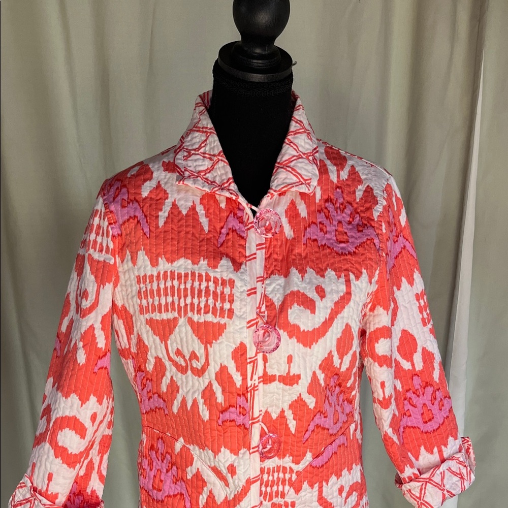 PATTY KIM Pink and White Blazer